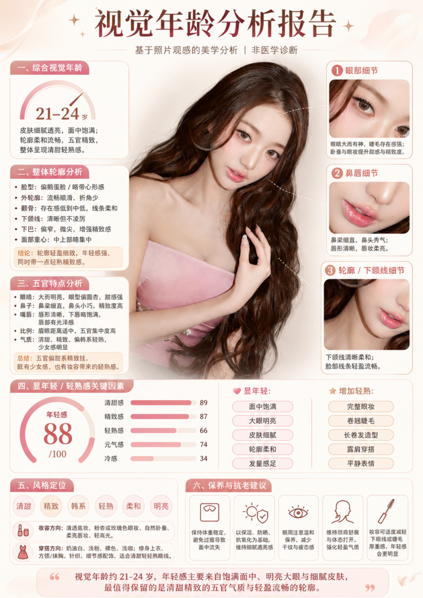 ChatGPT 免费视觉年龄分析报告模板
