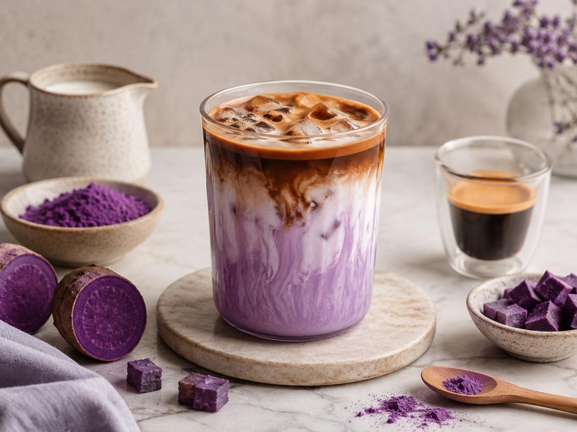 在家也能自制 Ube 紫拿铁
