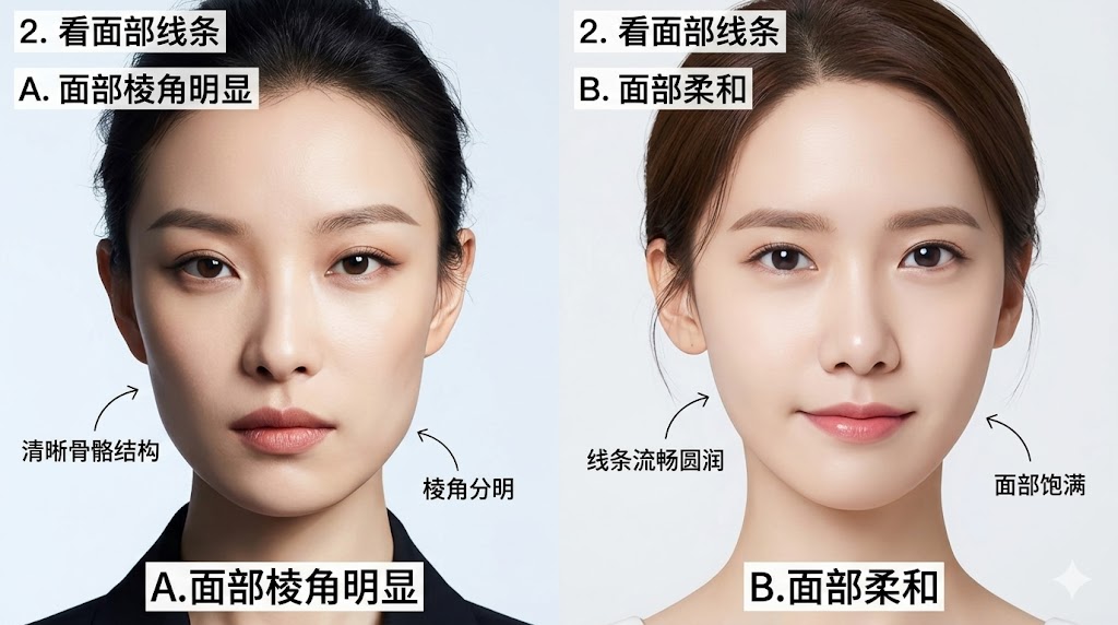 2. 看面部线条