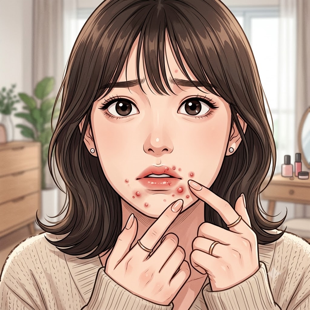 8.唇周边长痘