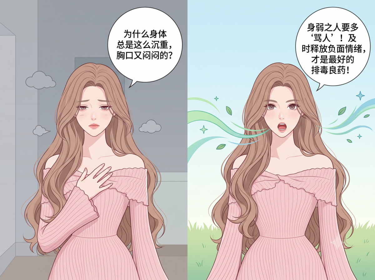 中医里有一句非常巧妙的养生建议叫作“身弱之人要多骂人”