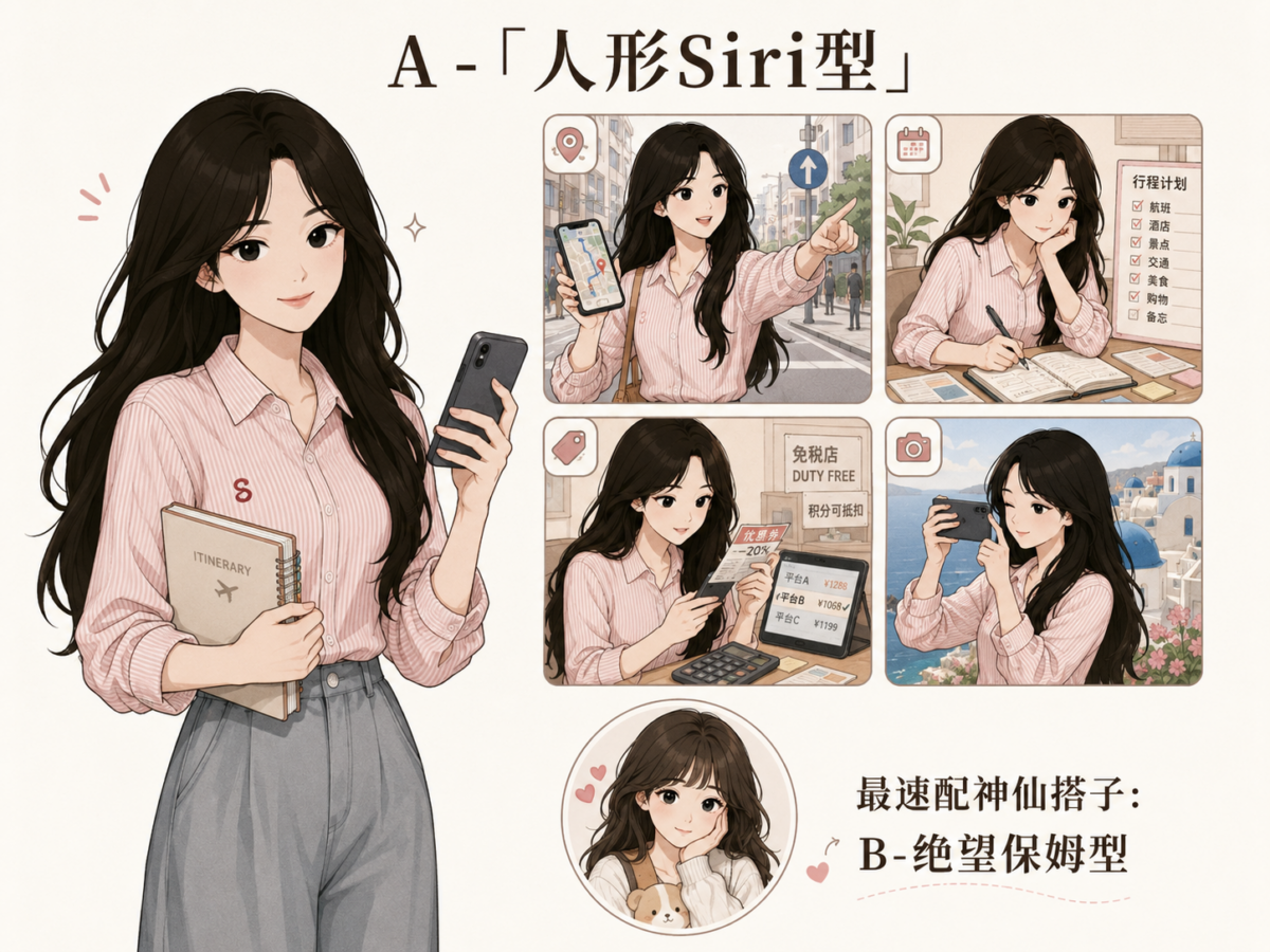 多数选A：「人形Siri型」