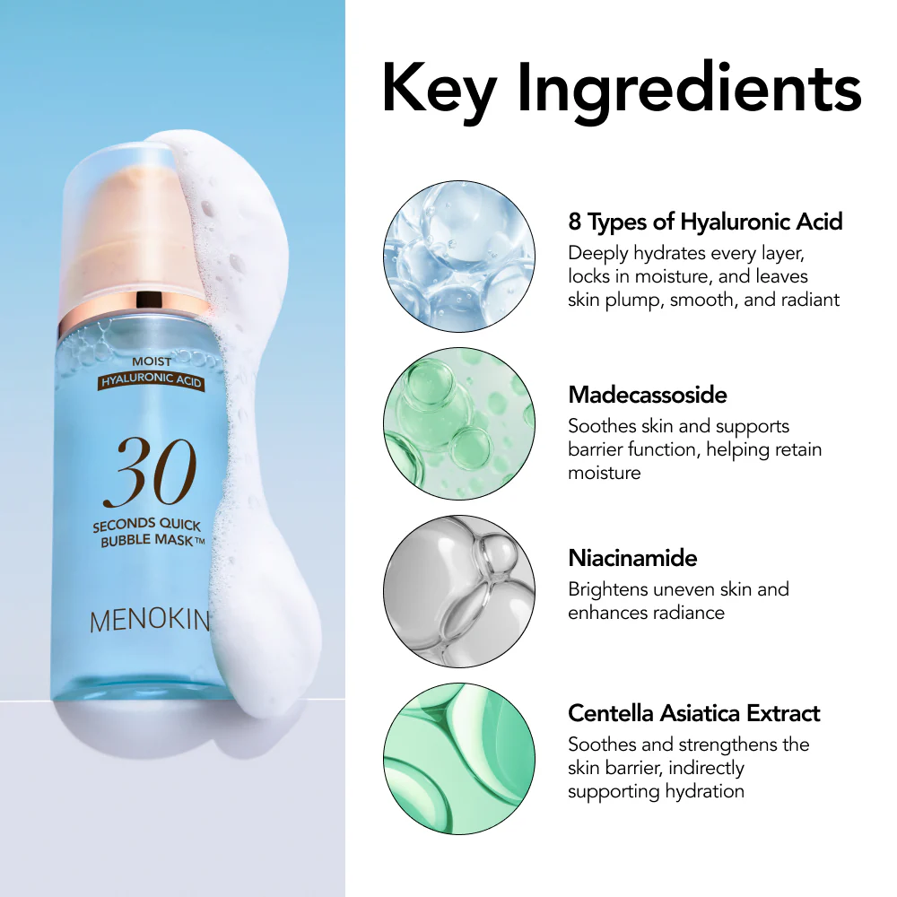 Menokin MOISTURE 30 Seconds Quick Bubble Mask